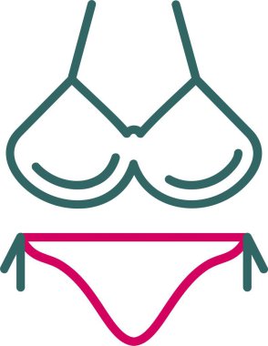 Bikini Vektör Simgesi Tasarımı