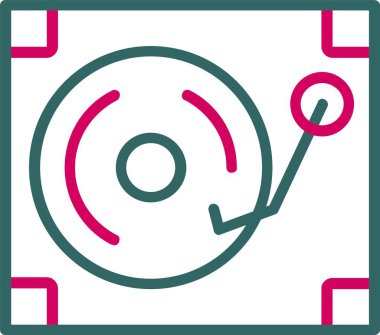 Turntable Vector Icon Design