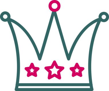 Taç vektör simgesi tasarım