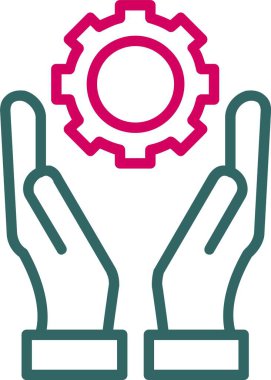 Yönetim Hizmeti Vektör Simgesi Tasarımı