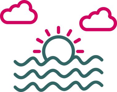 Sunset Vector Icon Design