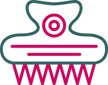 Saç Klipsi Vektör Simgesi Tasarımı