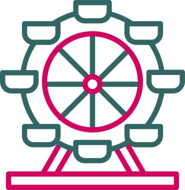 Ferris Wheel Vector Icon Design