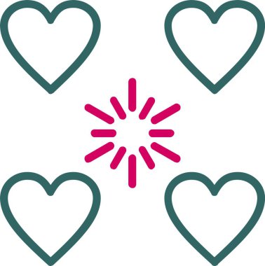 Hearts Vector Icon Design