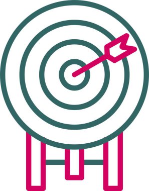 Dartboard Vektör Simgesi Tasarımı