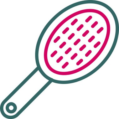 Saç Fırçası Vektör Simgesi Tasarımı