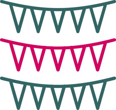 Bunting Vektör Simgesi Tasarımı