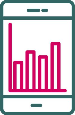 Mobile Analytics Vector Icon Design