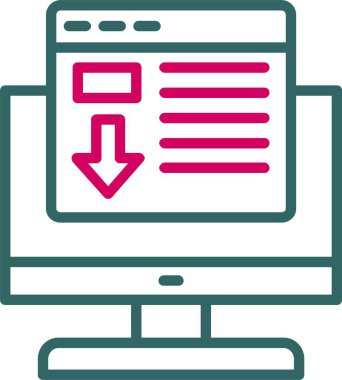 İniş Sayfası Vektör Simgesi Tasarımı