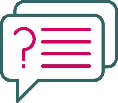 Soru Vektörü Simgesi Tasarımı