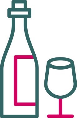 Wine Bottle Vector Icon Design clipart