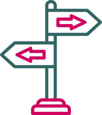 Yönlendirme Vektörü Simgesi Tasarımı