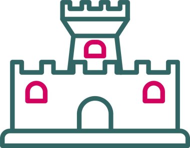 Sand Castle Vector Icon Design