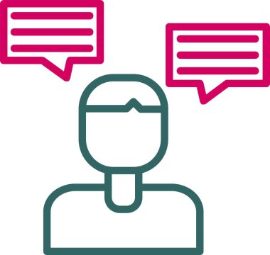 Konuşan Vektör Simgesi Tasarımı