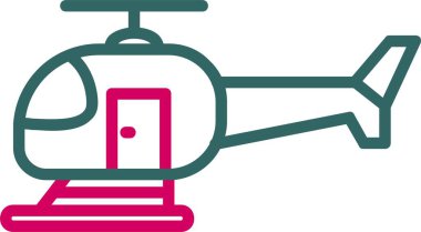 Helecopter Vektör Simgesi Tasarımı