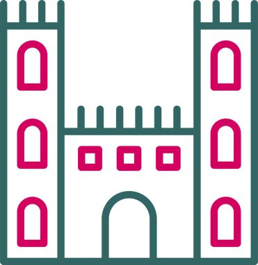 Castle Vektör Simgesi Tasarımı