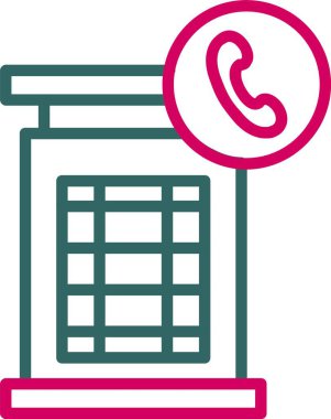 Telephone Booth Vector Icon Design