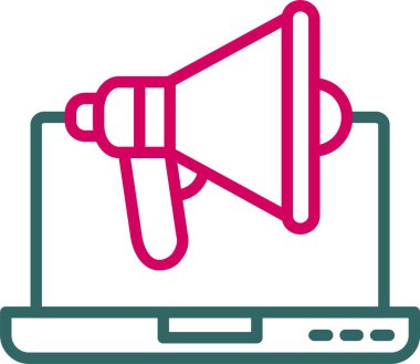 Dijital Reklam Vektörü Simgesi Tasarımı