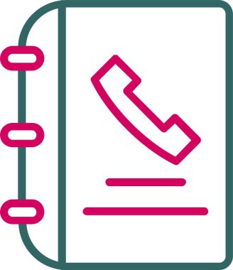 Phone Book Vector Icon Design