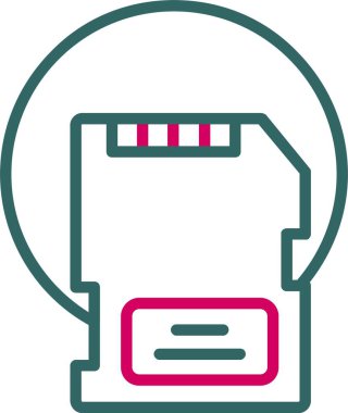 Memory Card Vector Icon Design