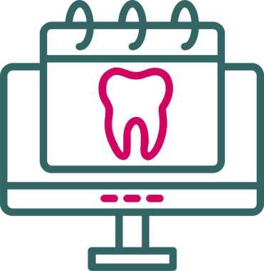 Çevrimiçi Randevu Vektörü Simgesi Tasarımı