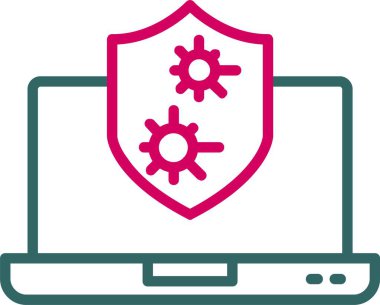 Antivirüs Koruma Vektörü Simgesi Tasarımı