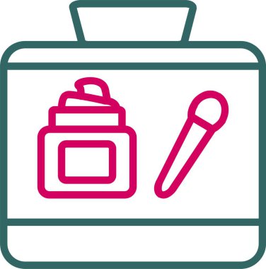 Makyaj Kit Vektör Simgesi Tasarımı