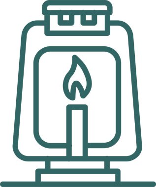 Oil Lamp Vector Icon Design