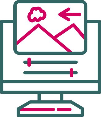 Fotoğraf Düzenleme Vektörü Simgesi Tasarımı