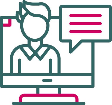 Video Ders Vektörü Simgesi Tasarımı