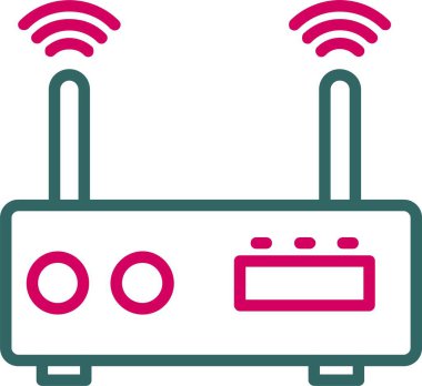 Wireless Router Vector Icon Design