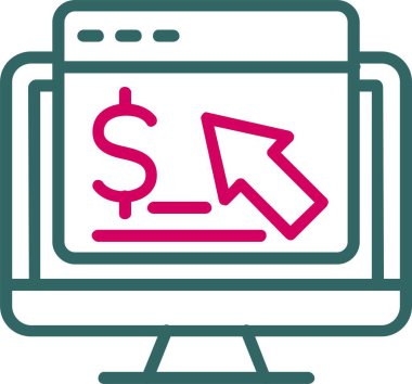 Pay Per Click Vector Icon Design