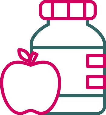 Apple Yapıştırıcı Vektör Simgesi Tasarımı