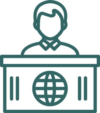 Travel Agent Vector Icon Design