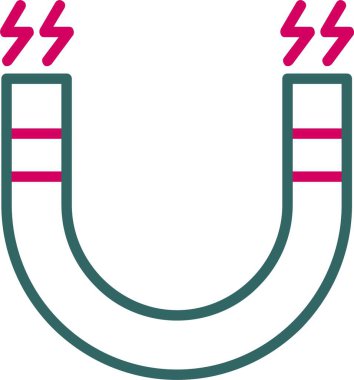 Mıknatıs vektör simgesi tasarım