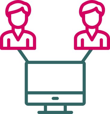 Bağlantı Vektörü Simgesi Tasarımı