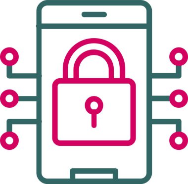 Mobile Security Vector Icon Design