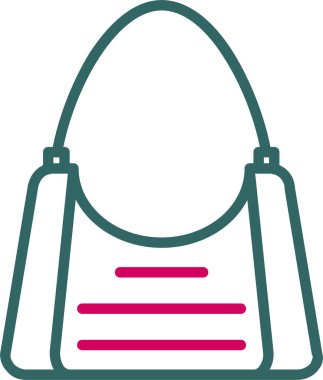 Omuz Torbası Vektör Simgesi Tasarımı