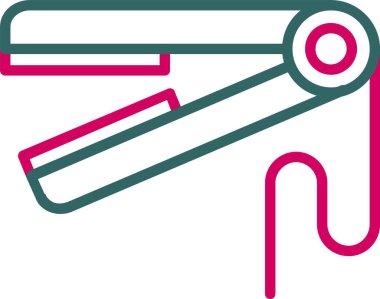 Saç Düz Vektör Simgesi Tasarımı