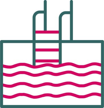 Swimming Pool Vector Icon Design