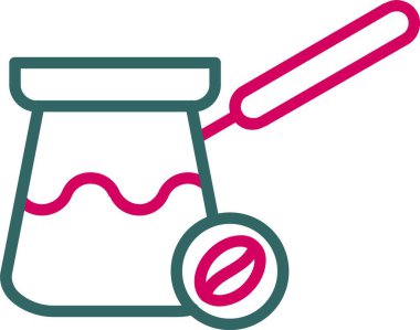 Cezve Vektör Simgesi Tasarımı