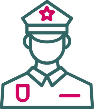 Police Man Vector Icon Design