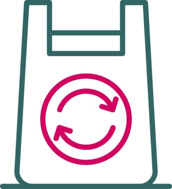 Plastik Torba Vektör Simgesi Tasarımı