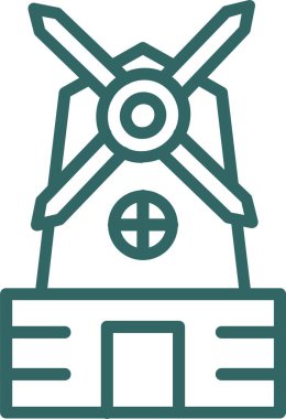 Yel değirmeni vektör simgesi tasarım