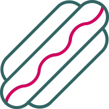 Hot Dog Vector Icon Design