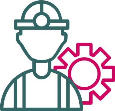 Construction Worker Vector Icon Design