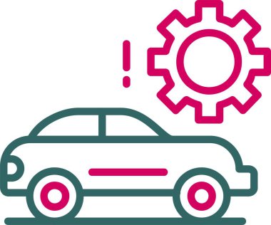 Araba Ayarlama Vektör Simgesi Tasarımı