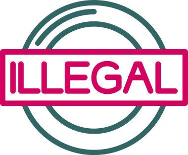 Illegal Vector Icon Design