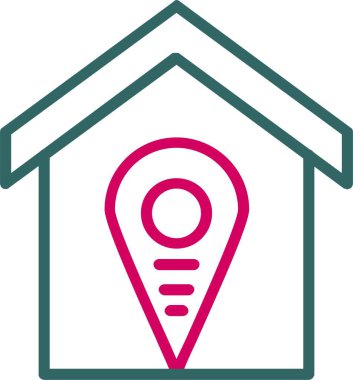 Accomodation Pin Point Vector Icon Design