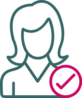 Onaylanmış Aday Vektör Simgesi Tasarımı